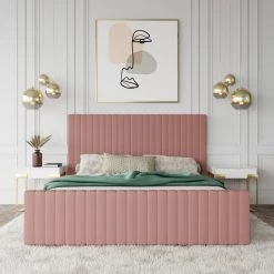 VIG Modrest Beverly - Modern Mauve Velvet Bed