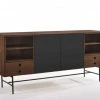 VIG Living Room Modrest Bronson Mid-Century Modern Walnut & Grey Buffet