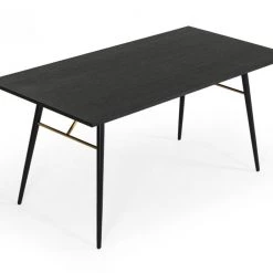 VIG Modrest Billy Modern Black Oak & Gold Dining Table Dining Room