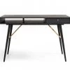VIG Modrest Billy Modern Black Oak & Gold Desk