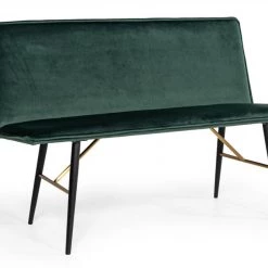 VIG Modrest Billy Modern Green Velvet Dining Bench Bedroom