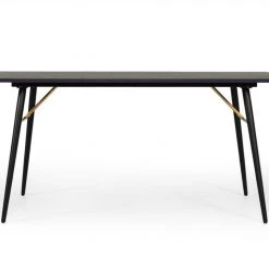 VIG Modrest Billy Modern Black Oak & Gold Dining Table Dining Room