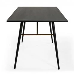 VIG Modrest Billy Modern Black Oak & Gold Dining Table Dining Room