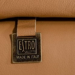 VIG Estro Salotti Blossom Modern Cognac Leather Dual Reclining Sofa