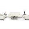 VIG Estro Salotti Bolton Italian Modern White Leather Sofa Set Living Room
