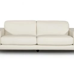 VIG Estro Salotti Bolton Italian Modern White Leather Sofa Set Living Room