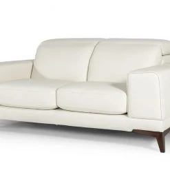 VIG Estro Salotti Bolton Italian Modern White Leather Sofa Set Living Room
