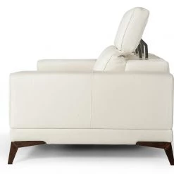 VIG Estro Salotti Bolton Italian Modern White Leather Sofa Set Living Room