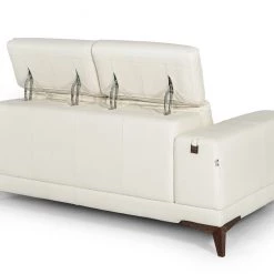 VIG Estro Salotti Bolton Italian Modern White Leather Sofa Set Living Room