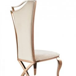 VIG Modrest Bonnie - Beige Velvet & Rose Gold Dining Chair (Set Of 2)