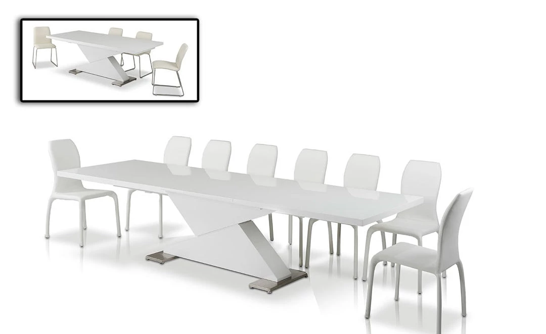 VIG Dining Room Modrest Bono "Z" - Modern White Dining Table