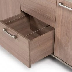 VIG Living Room Nova Domus Boston Modern Brown Oak & Faux Concrete Office File Cabinet