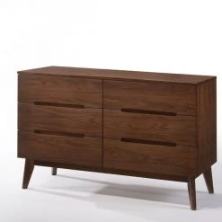 VIG Modrest Lewis Mid-Century Modern Teal & Walnut Bedroom Set
