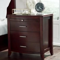 Modus Furniture Brighton Nightstand With Charging Station Bedroom