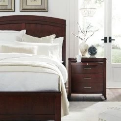 Modus Furniture Brighton Nightstand With Charging Station Bedroom