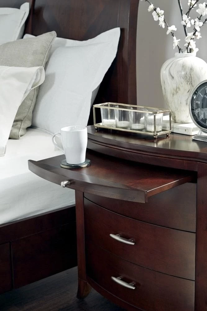 Modus Furniture Brighton Nightstand With Charging Station Bedroom