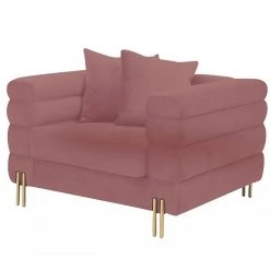 VIG Divani Casa Branson - Pink Velvet Accent Chair