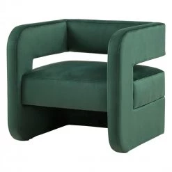 VIG Modrest Brenda Modern Dark Green Accent Chair By Hollywood Glam Living Room