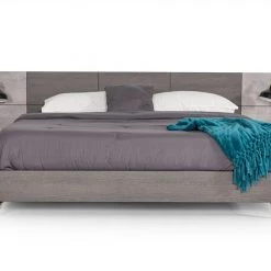 VIG Nova Domus Bronx Italian Modern Faux Concrete & Grey Bedroom Set Beds & Headboards