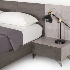 VIG Nova Domus Bronx Italian Modern Faux Concrete & Grey Bed