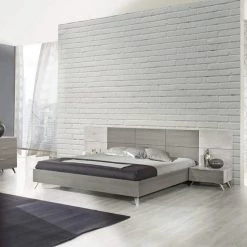 VIG Nova Domus Bronx Italian Modern Faux Concrete & Grey Bedroom Set Beds & Headboards