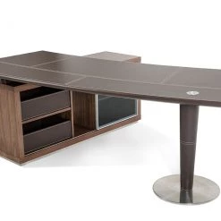 VIG Living Room Modrest Lincoln - Modern Office Desk And Side Storage Cabinet