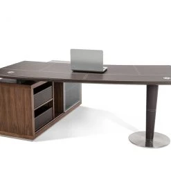 VIG Living Room Modrest Lincoln - Modern Office Desk And Side Storage Cabinet