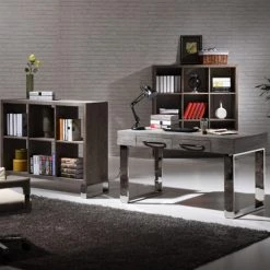 VIG Modrest Lola Modern Grey Elm Desk Office