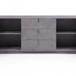VIG Modrest Buckley - Modern Grey Crackle Buffet Living Room