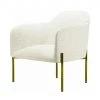 VIG Divani Casa Calhan - White Sherpa Accent Chair Living Room