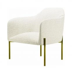 VIG Divani Casa Calhan - White Sherpa Accent Chair Living Room