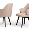 VIG A&X Caligari Modern Beige Fabric Dining Chair (Set Of 2)
