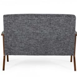 VIG Modrest Candea - Mid-Century Walnut And Grey Loveseat Living Room