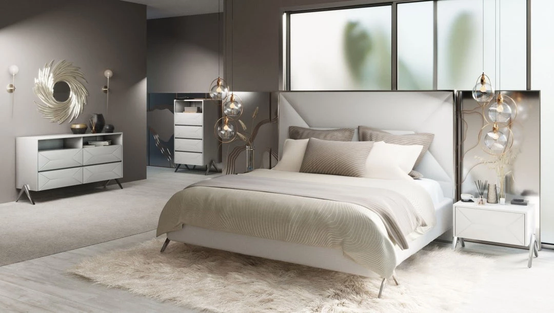 VIG Beds & Headboards Modrest Candid Modern White Bedroom Set