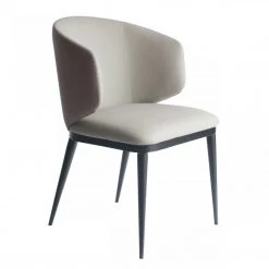 VIG Modrest Caplan - Modern Beige Leatherette Dining Armchair Dining Room