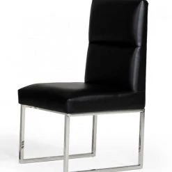 VIG A&X Carla - Modern Black Leatherette Dining Chair (Set Of 2) Dining Room