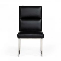 VIG A&X Carla - Modern Black Leatherette Dining Chair (Set Of 2) Dining Room