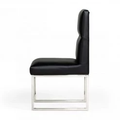 VIG A&X Carla - Modern Black Leatherette Dining Chair (Set Of 2) Dining Room