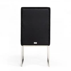 VIG A&X Carla - Modern Black Leatherette Dining Chair (Set Of 2) Dining Room