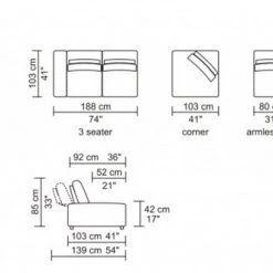 VIG Living Room Divani Casa Chapel - Modern Light Grey Fabric Sectional Sofa + Ottoman By Hollywood Glam