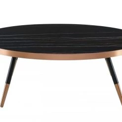VIG Modrest Cayson - Modern Black Ceramic Coffee Table By Hollywood Glam