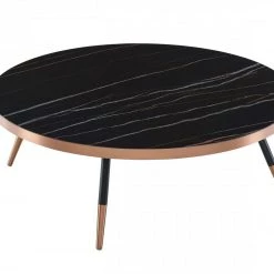 VIG Modrest Cayson - Modern Black Ceramic Coffee Table By Hollywood Glam