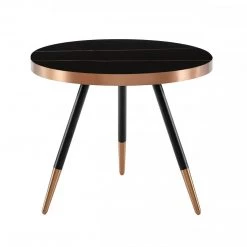 VIG Modrest Cayson - Modern Black Ceramic Small Coffee Table By Hollywood Glam Living Room