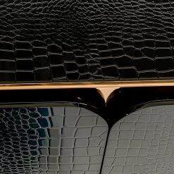 VIG A&X Talin Modern Black Crocodile & Rosegold Buffet Living Room