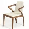 VIG Dining Room Modrest Falcon Modern Walnut And Cream Dining Chair