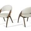 VIG Dining Room Modrest Lucas Modern Cream & Walnut Dining Chair