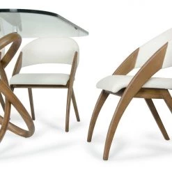 VIG Dining Room Modrest Lucas Modern Cream & Walnut Dining Chair