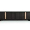 VIG Modrest Chadwick Modern Ebony & Rosegold TV Stand