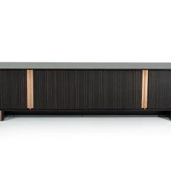 VIG Modrest Chadwick Modern Ebony & Rosegold TV Stand