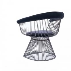 VIG Modrest Chandler - Modern Black Velvet & Black Stainless Steel Dining Chair Dining Room